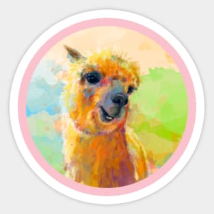 Colorful Happiness - Alpaca Art Sticker